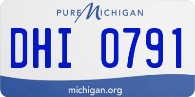 MI license plate DHI0791