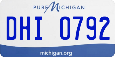 MI license plate DHI0792