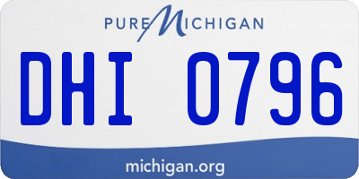MI license plate DHI0796