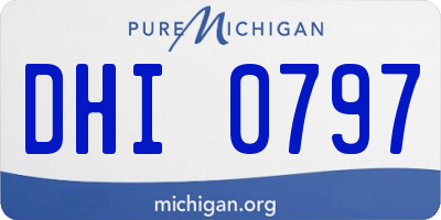 MI license plate DHI0797