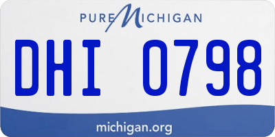 MI license plate DHI0798