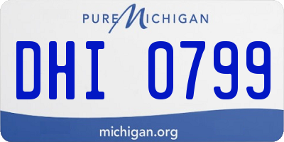 MI license plate DHI0799