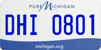 MI license plate DHI0801