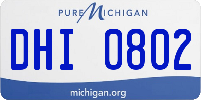 MI license plate DHI0802