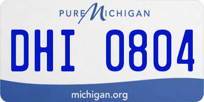 MI license plate DHI0804