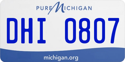 MI license plate DHI0807
