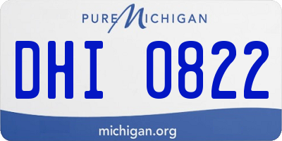 MI license plate DHI0822
