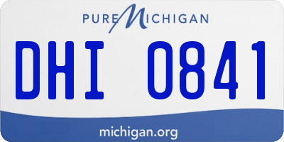 MI license plate DHI0841