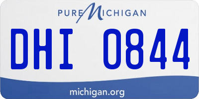 MI license plate DHI0844