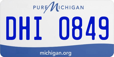 MI license plate DHI0849
