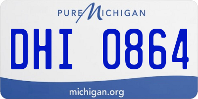 MI license plate DHI0864