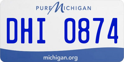 MI license plate DHI0874
