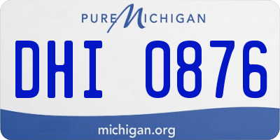 MI license plate DHI0876
