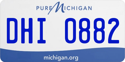 MI license plate DHI0882