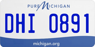 MI license plate DHI0891