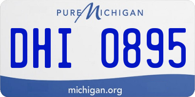 MI license plate DHI0895