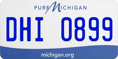 MI license plate DHI0899