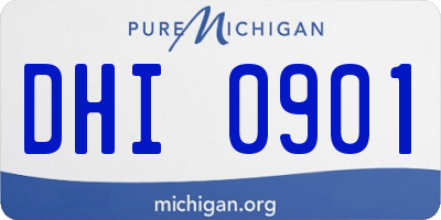 MI license plate DHI0901