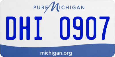 MI license plate DHI0907