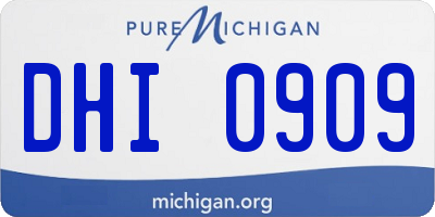 MI license plate DHI0909