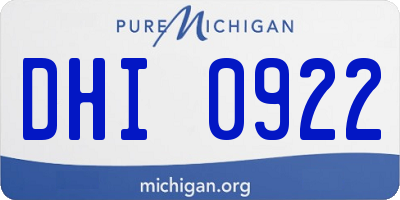 MI license plate DHI0922