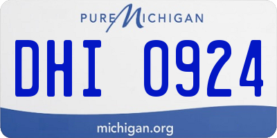 MI license plate DHI0924