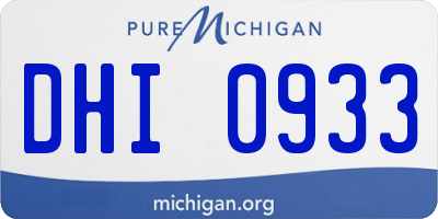 MI license plate DHI0933