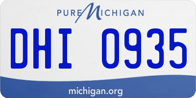 MI license plate DHI0935