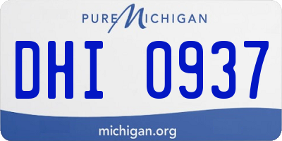 MI license plate DHI0937