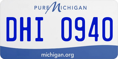 MI license plate DHI0940