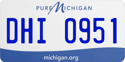 MI license plate DHI0951