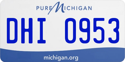 MI license plate DHI0953