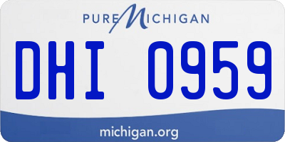 MI license plate DHI0959
