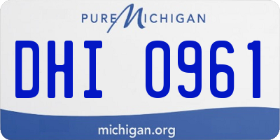 MI license plate DHI0961