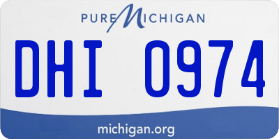MI license plate DHI0974
