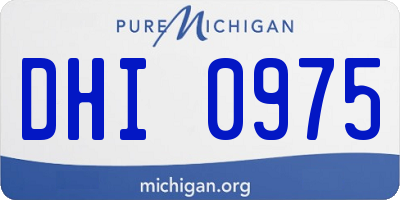 MI license plate DHI0975