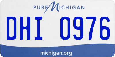 MI license plate DHI0976