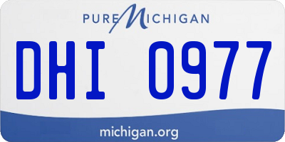 MI license plate DHI0977