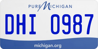 MI license plate DHI0987