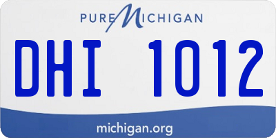 MI license plate DHI1012