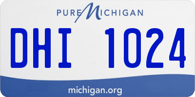 MI license plate DHI1024