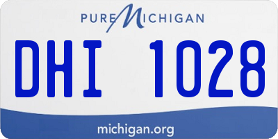 MI license plate DHI1028