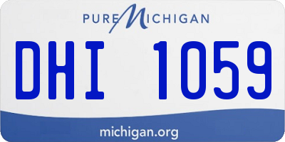 MI license plate DHI1059
