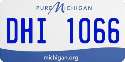 MI license plate DHI1066