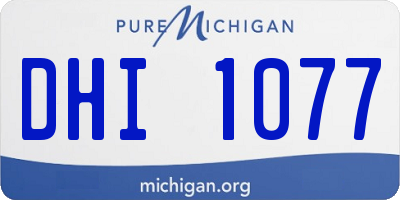 MI license plate DHI1077