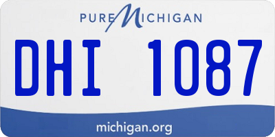 MI license plate DHI1087