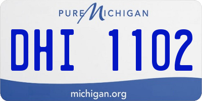 MI license plate DHI1102