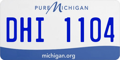 MI license plate DHI1104