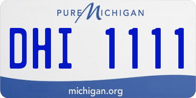 MI license plate DHI1111