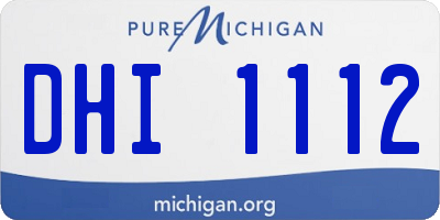 MI license plate DHI1112